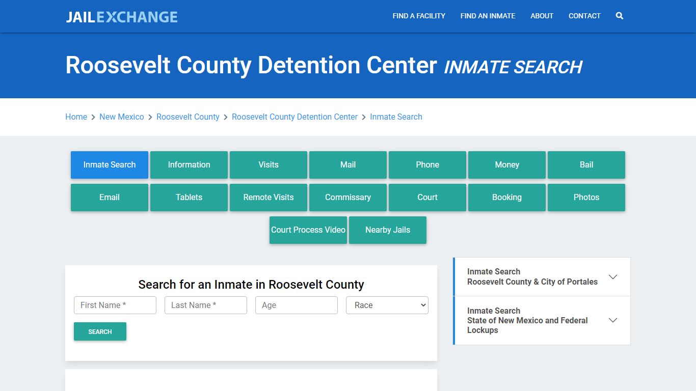 Roosevelt County Detention Center Inmate Search - Jail Exchange