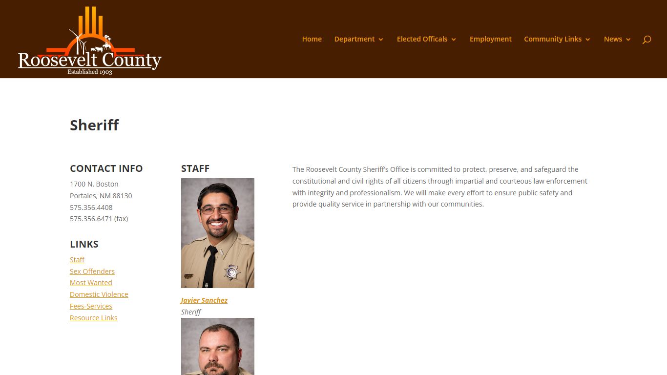 Sheriff - Roosevelt County