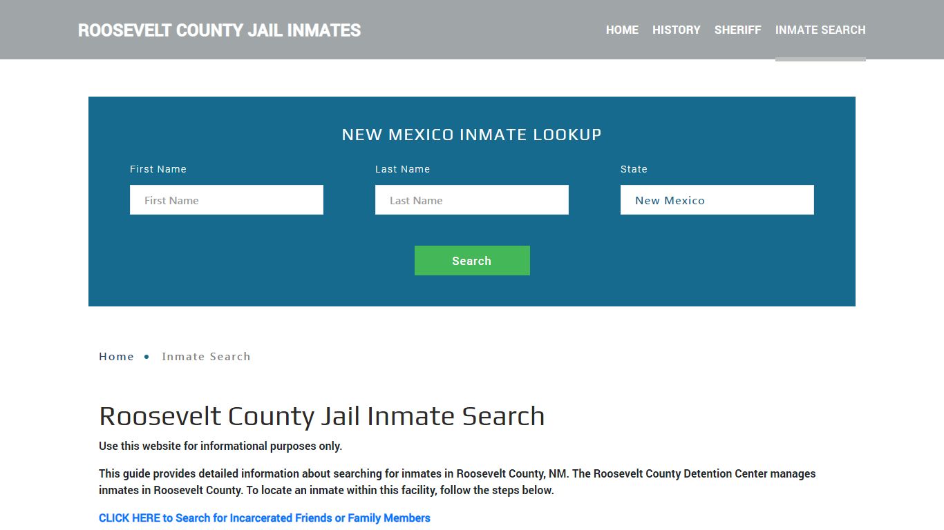 Roosevelt County, NM Detainee Lookup