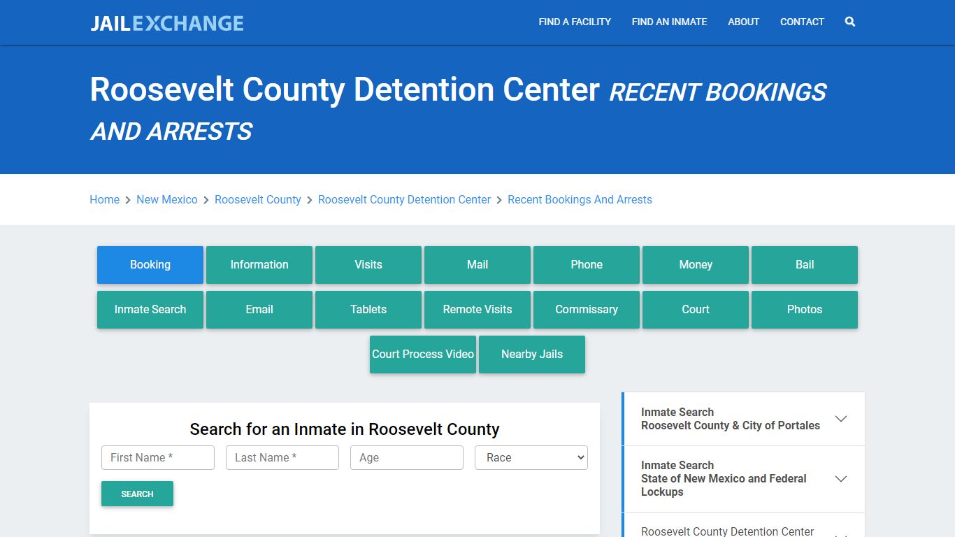 Roosevelt County Detention Center Recent Bookings And Arrests